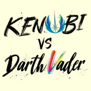 Men's Star Wars: Obi-Wan Kenobi Darth Vader vs Kenobi Rainbow Text  Adult T-Shirt