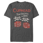 Men's Cuphead Don't Deal With the Devil Skull Cups  Adult T-Shirt