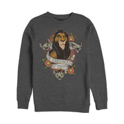 Men's Lion King Scar Surrounded By Idiots Tattoo  Adult Sweatshirt