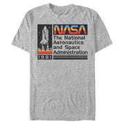 Men's NASA 1981 Retro Stripes  Adult T-Shirt