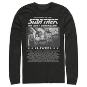 Men's Star Trek: The Next Generation Concert Poster  Adult Long Sleeve Shirt