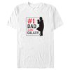 Men's Star Wars: The Mandalorian Grogu and Din Djarin #1 Dad in the Galaxy Silhouette  Adult T-Shirt