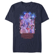 Men's Stranger Things Fourth of July  Character Frame  Adult T-Shirt