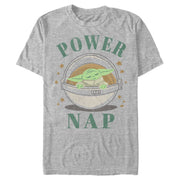 Men's Star Wars: The Mandalorian The Child Power Nap Bassinet  Adult T-Shirt