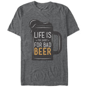 Men's Lost Gods Too Short for Bad Beer  Adult T-Shirt