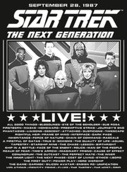 Men's Star Trek: The Next Generation Concert Poster  Adult Long Sleeve Shirt