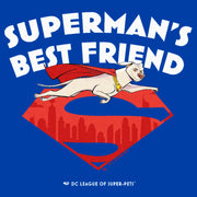 Men's DC League of Super-Pets Superman's Best Friend Flying Krypto  Adult T-Shirt