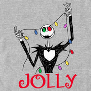 Men's The Nightmare Before Christmas Jack Jolly Christmas Lights  Adult T-Shirt