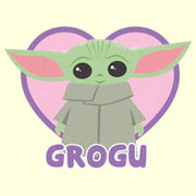 Men's Star Wars: The Mandalorian Grogu Cute Heart  Adult T-Shirt