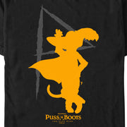 Men's Puss in Boots: The Last Wish Yellow Silhouette  Adult T-Shirt