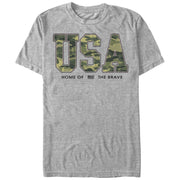 Men's Lost Gods Fourth of July  USA Camo Home of the Brave  Adult T-Shirt