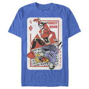 Men's Batman Harley Quinn Joker Poker Card  Adult T-Shirt