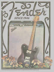 Men's Fender Since 1946 Retro Poster  Adult Sweatshirt