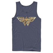 Men's Justice League Symbol Build Up Fill  Adult Tank Top