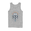 Men's Star Wars: The Mandalorian Helmet Cartoon  Adult Tank Top