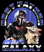 Men's Star Wars: The Mandalorian Grogu and Din Djarin Best Father in the Galaxy  Adult T-Shirt