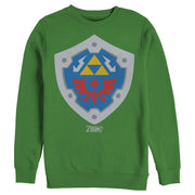 Men's Nintendo Legend of Zelda Link's Awakening Hylian Shield  Adult Sweatshirt