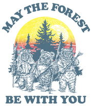 Men's Star Wars Ewok Sunset May the Forest Be With You  Adult T-Shirt