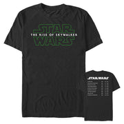 Men's Star Wars: The Rise of Skywalker Movie List  Adult T-Shirt