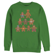 Men's Marvel Christmas Gingerbread Cookie Tree  Adult Sweatshirt