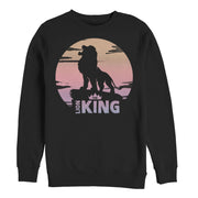 Men's Lion King Sunset Pride Rock Pose  Adult Sweatshirt