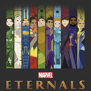 Men's Marvel Eternals Animated Vertical Boxes Poster  Adult T-Shirt