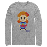 Men's Nintendo Legend of Zelda Link's Awakening Marin Avatar  Adult Long Sleeve Shirt