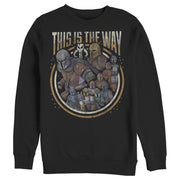 Men's Star Wars: The Mandalorian Group Shot This Is The Way  Adult Sweatshirt