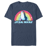 Men's Star Wars The Last Jedi Porg Pride Rainbow Logo  Adult T-Shirt