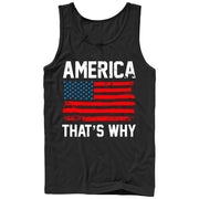 Men's Lost Gods Fourth of July  America That's Why  Adult Tank Top