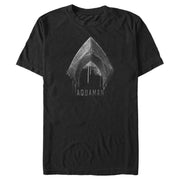 Men's Zack Snyder Justice League Aquaman Silver Logo  Adult T-Shirt