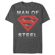 Men's Superman Man of Steel Beveled Logo  Adult T-Shirt