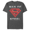 Men's Superman Man of Steel Beveled Logo  Adult T-Shirt