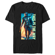 Men's Star Wars: The Mandalorian Din Djarin This is the Way Epic Poster  Adult T-Shirt