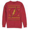 Men's Justice League Ugly Christmas Flash Logo  Adult Sweatshirt