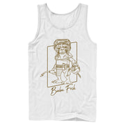 Men's Star Wars: The Rise of Skywalker Babu Frik Outline  Adult Tank Top