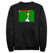 Men's The Simpsons Homer Disappearing into the Bush, Nothing to See here  Adult Sweatshirt