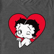 Men's Betty Boop Wink Heart  Adult T-Shirt