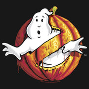 Men's Ghostbusters Halloween Pumpkin Logo  Adult Long Sleeve Shirt