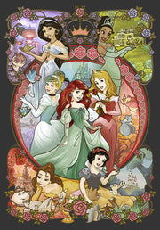 Men's Disney Princesses Vintage Collage  Adult T-Shirt