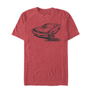 Men's Fast & Furious Car Sketch  Adult T-Shirt