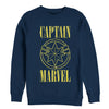 Men's Marvel Captain Marvel Stained Star Symbol  Adult Sweatshirt