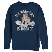 Men's Beauty and the Beast Belle My Weekend Is Booked  Adult Sweatshirt