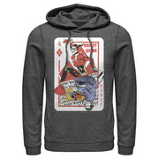 Men's Batman Harley Quinn Joker Poker Card  Adult Pull Over Hoodie