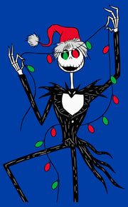 Men's The Nightmare Before Christmas Jack Christmas Lights  Adult T-Shirt