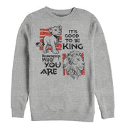 Men's Lion King Good to Be King  Adult Sweatshirt