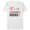 Men's Lost Gods Valentine V is For Vodka  Adult T-Shirt