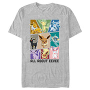 Men's Pokemon All About Eevee Eeveeloution  Adult T-Shirt