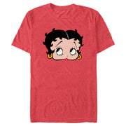 Men's Betty Boop Puppy Dog Eyes Face  Adult T-Shirt