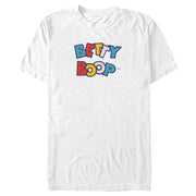 Men's Betty Boop Colorful Logo  Adult T-Shirt